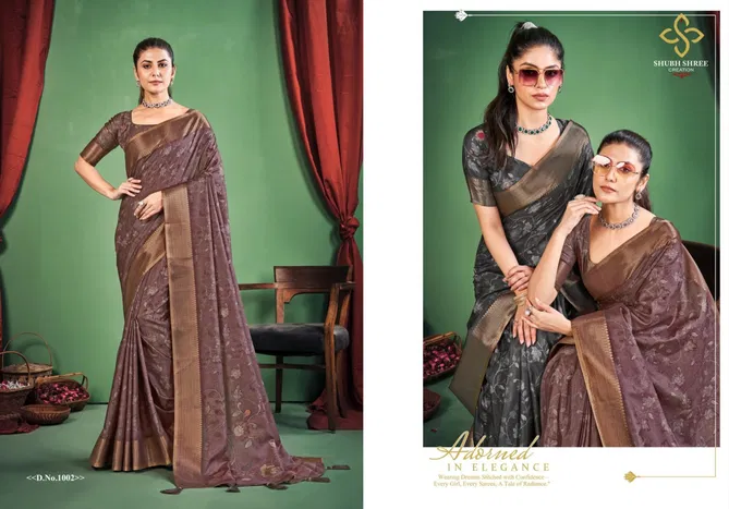 Toral Dizital By Shubh Shree Dola Silk Designer Sarees Exporters In India